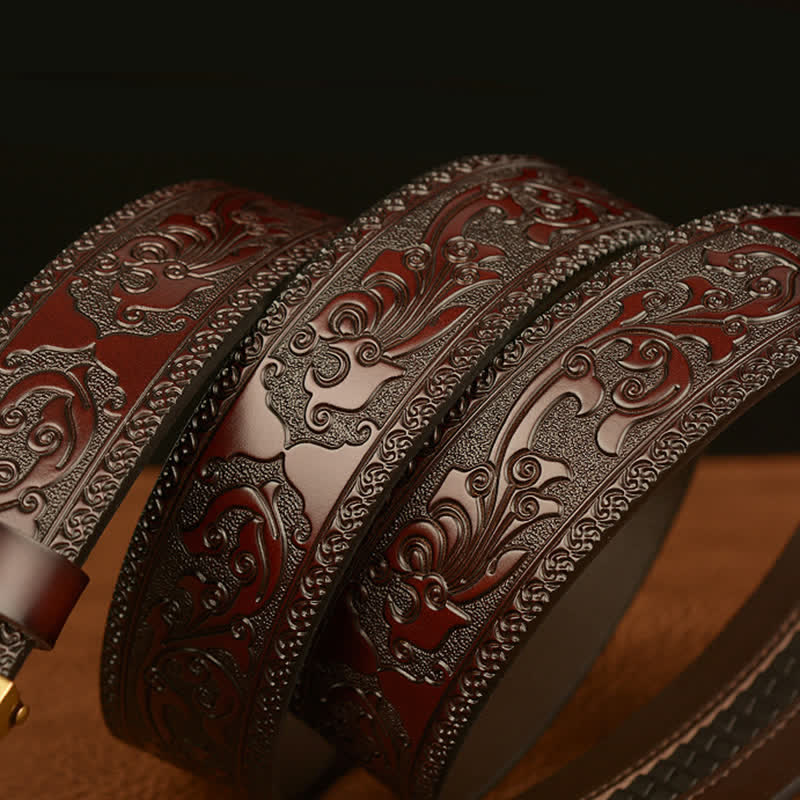 Men's Bull Head Buckle Leather Belt - Image 7