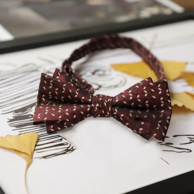 Men's Burgundy Series Gentleman Bow Tie - Image 28
