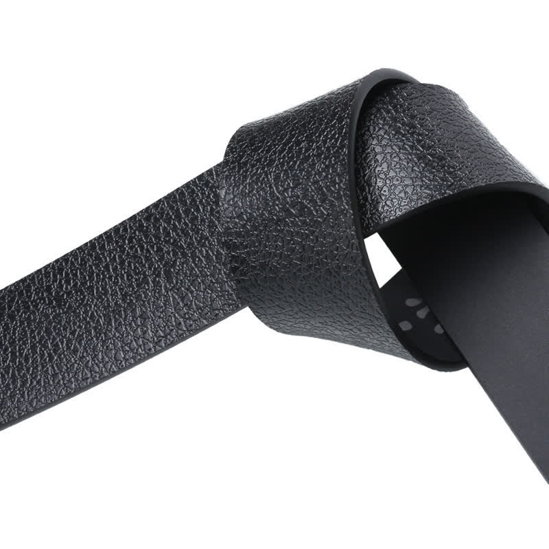 Men's Business Automatic Buckle Black Leather Belt - Image 5