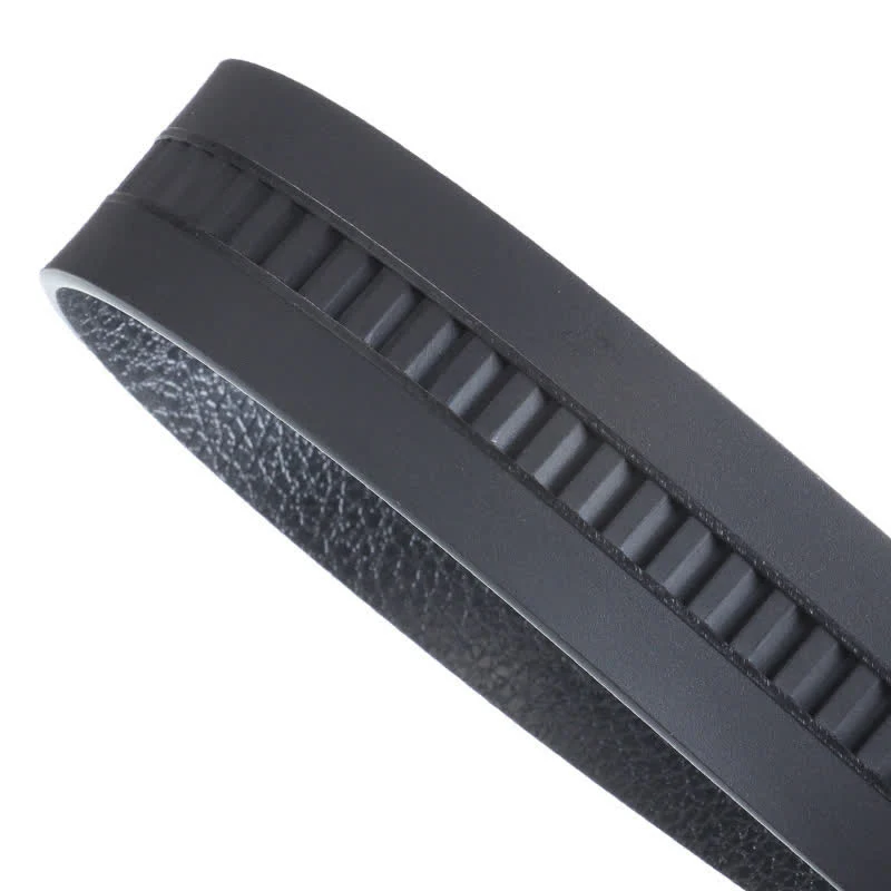 Men's Business Automatic Buckle Black Leather Belt - Image 6