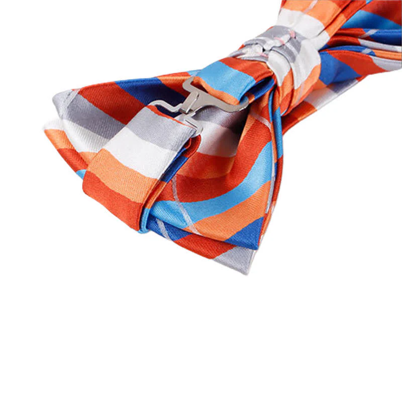 Men's Captivating Bright Striped Bow Tie - Image 5