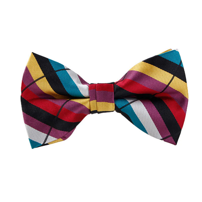 Men's Captivating Bright Striped Bow Tie - Image 9