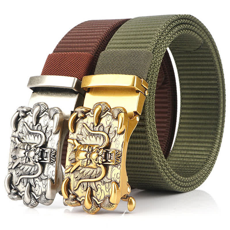 Men's Casual Dragon Decor Nylon Belt - Image 2