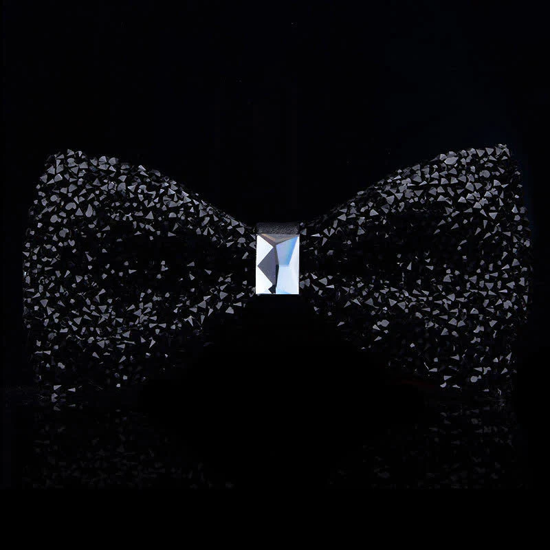 Men's Casual Fashion Crystal Rhinestone Bow Tie - Image 12