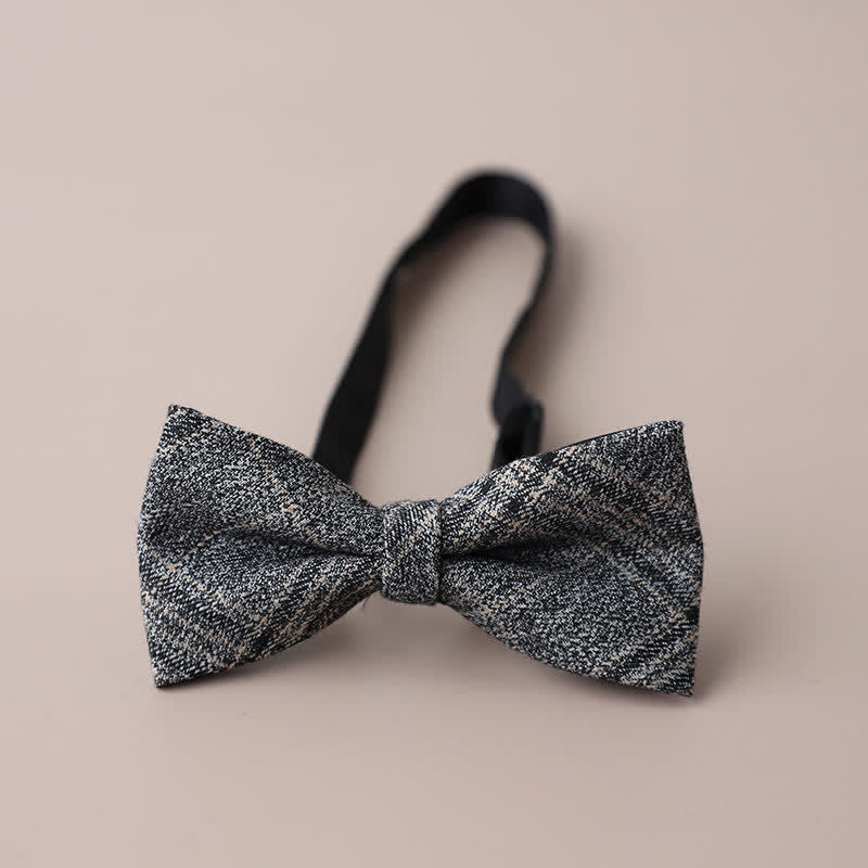Men's Casual Formal Party Retro Plaid Bow Tie - Image 10