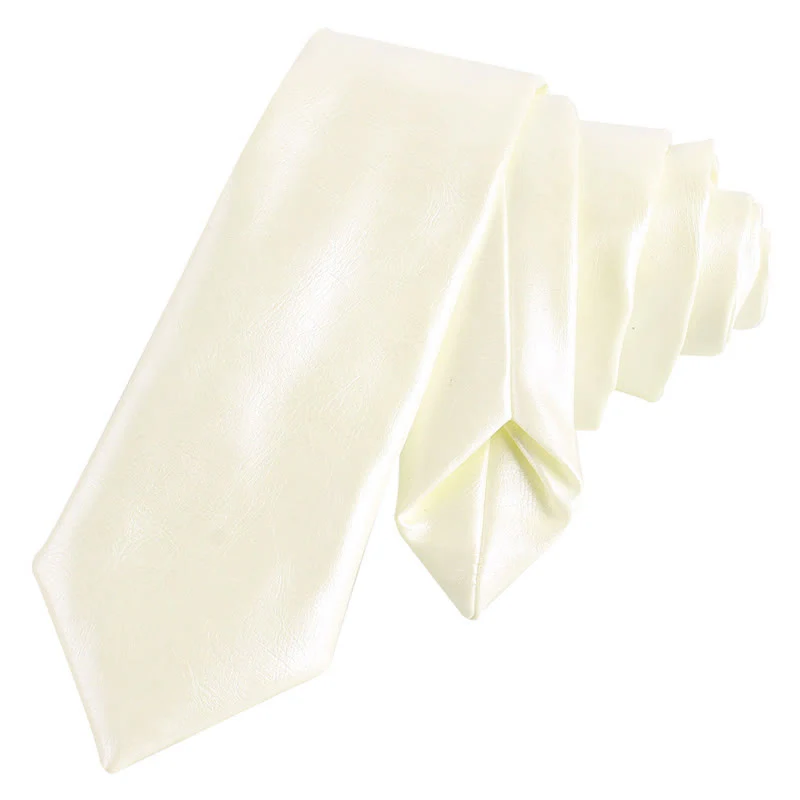 Men's Casual Narrow PU Leather Necktie - Image 9