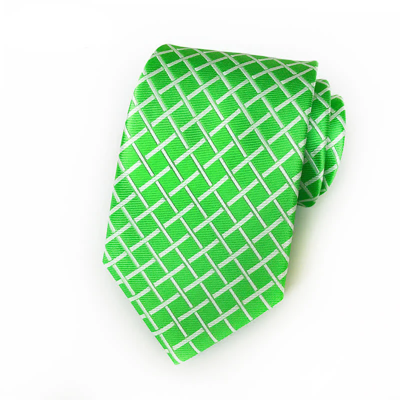 Men's Bright Woven Checked Necktie - Image 10