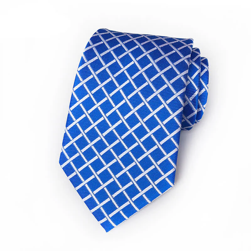 Men's Bright Woven Checked Necktie - Image 3