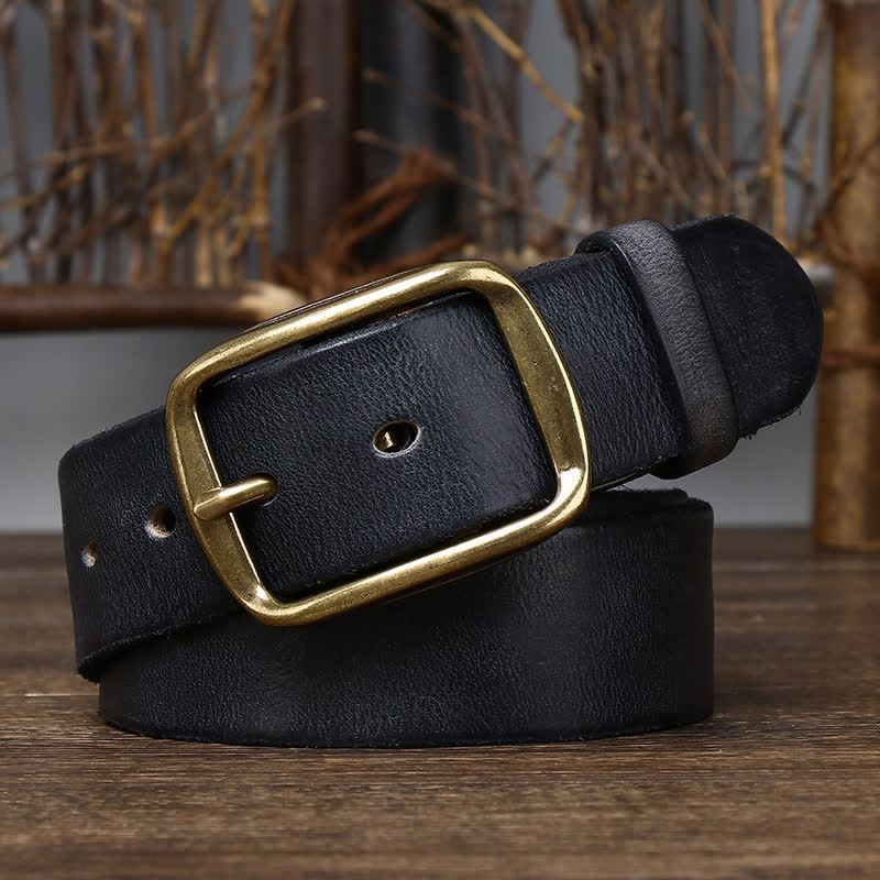 Men's Chic Distressed Cracked Leather Belt - Image 6
