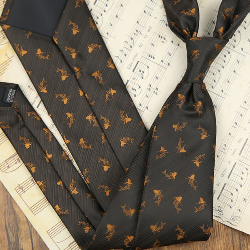 Men's Classic Design Leaves Suit Accessories Necktie - Image 4