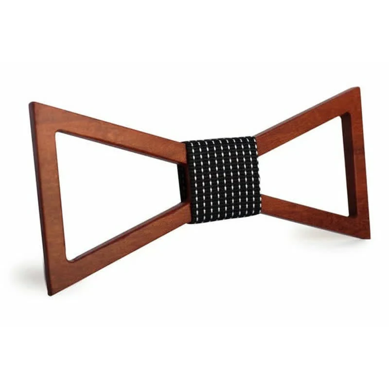 Men's Classic Framed Wooden Bow Tie - Image 5