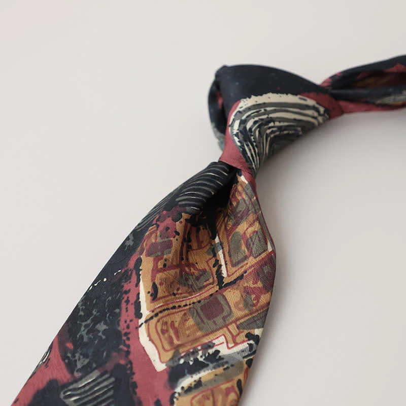 Men's Classical Abstract Painting Necktie - Image 19