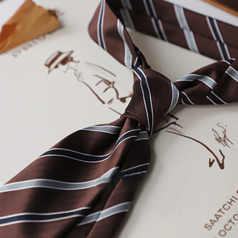 Men's Classical Daily Office Striped Necktie - Image 11