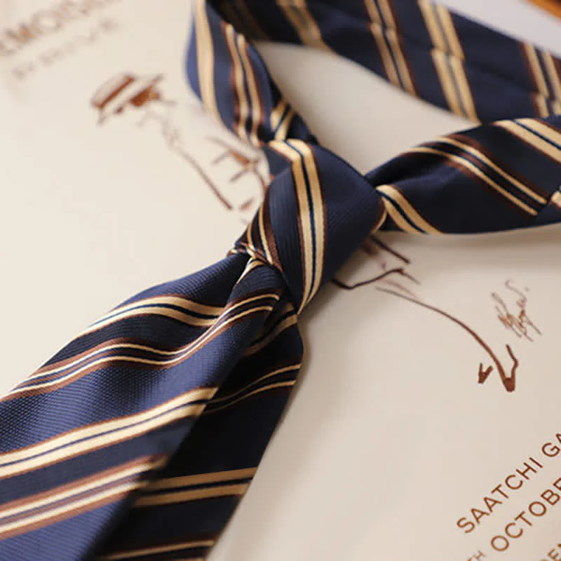 Men's Classical Daily Office Striped Necktie - Image 19