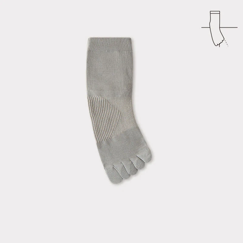 Men's Comfort Pure Cotton Split Five Toes Crew Socks - Image 13