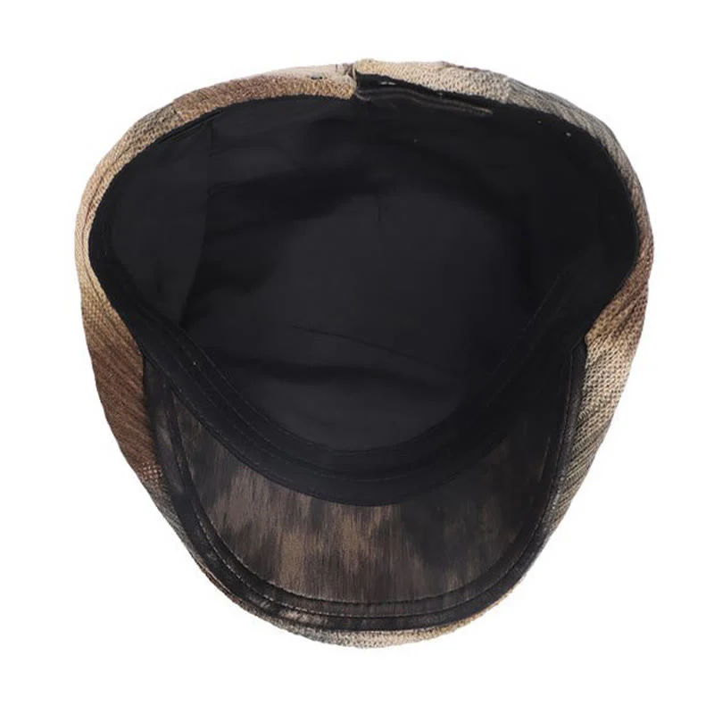 Men's Corduroy Tie-Dye Retro Winter Beret Hat - Image 5