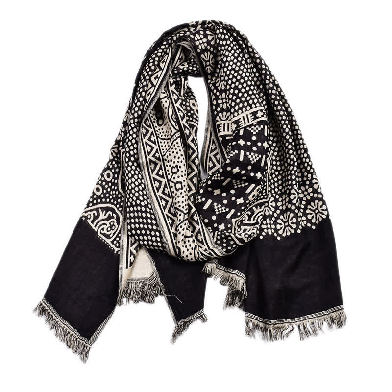 Men's Cotton Linen Lightweight Ethnic Scarf - Image 10