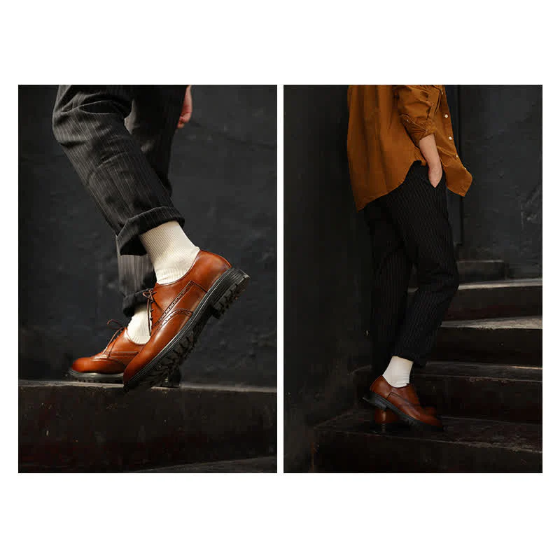 Men's Cozy Solid Color Ribbed Cotton Socks - Image 7