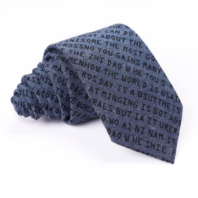 Men's Creative Casual English Letter Necktie - Image 14