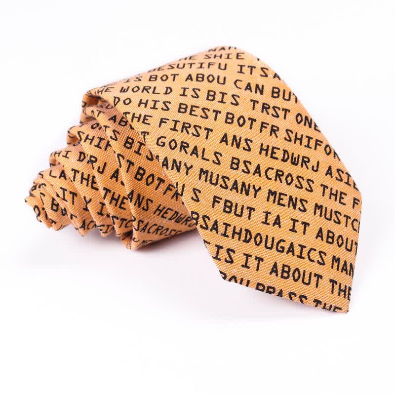 Men's Creative Casual English Letter Necktie - Image 3