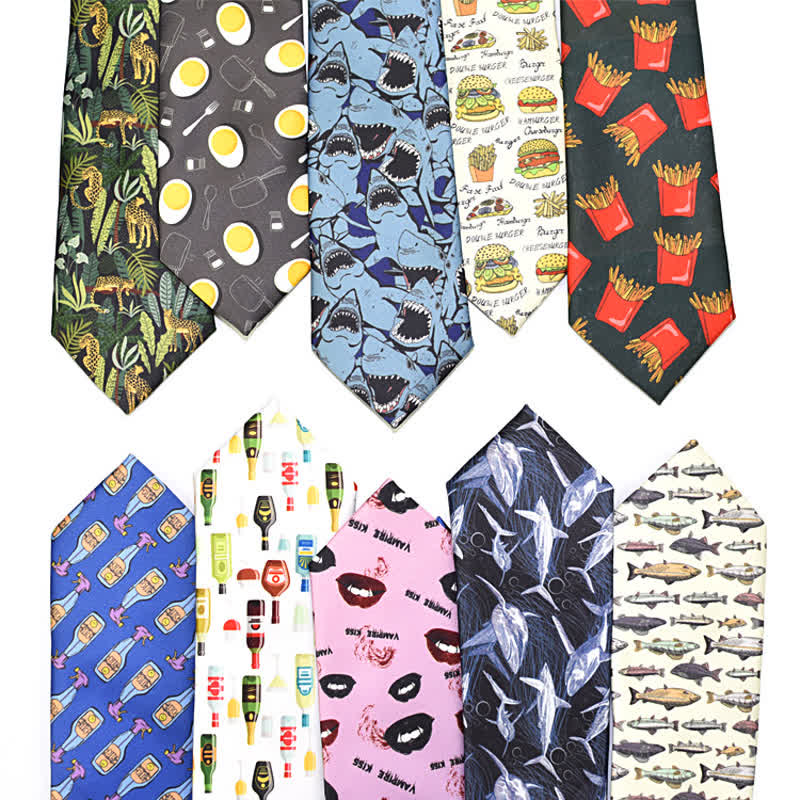 Men's Creative Funny Printed Necktie - Image 2