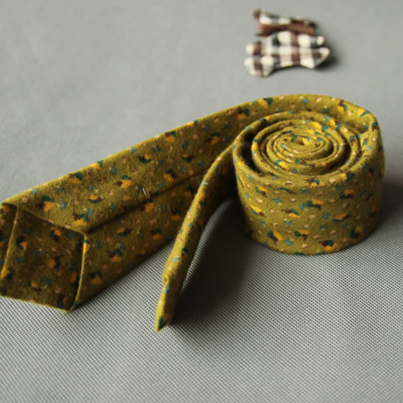 Men's Cute Fresh Floral Casual Cotton Necktie - Image 15