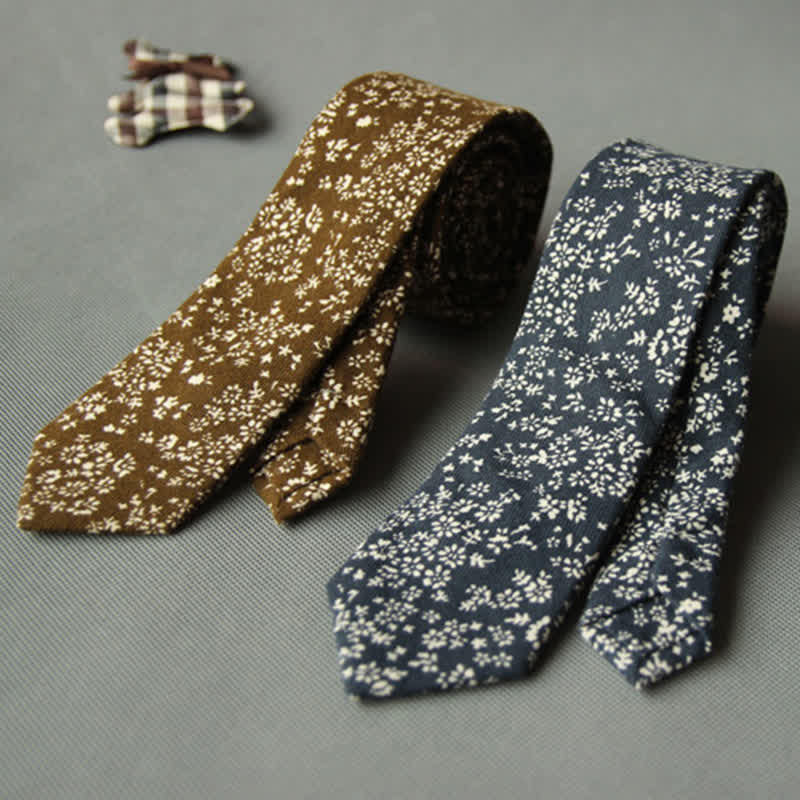 Men's Cute Fresh Floral Casual Cotton Necktie - Image 2