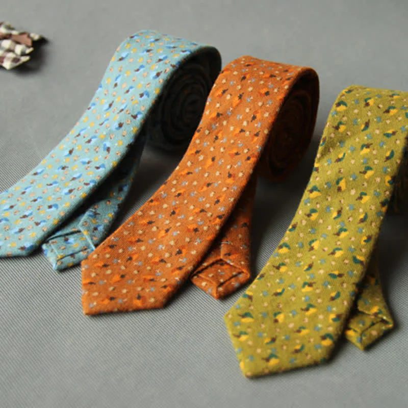 Men's Cute Fresh Floral Casual Cotton Necktie - Image 6