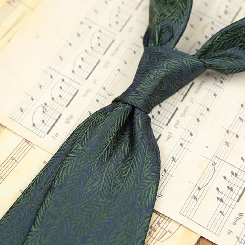 Men's Daily Slim Leaves Classic Floral Necktie - Image 2