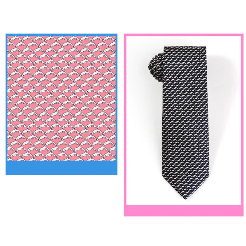 Men's Dancing Animal Motifs Pure Silk Necktie - Image 20