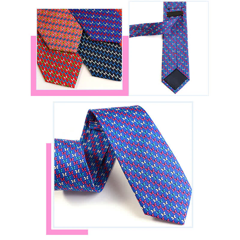 Men's Dancing Animal Motifs Pure Silk Necktie - Image 4
