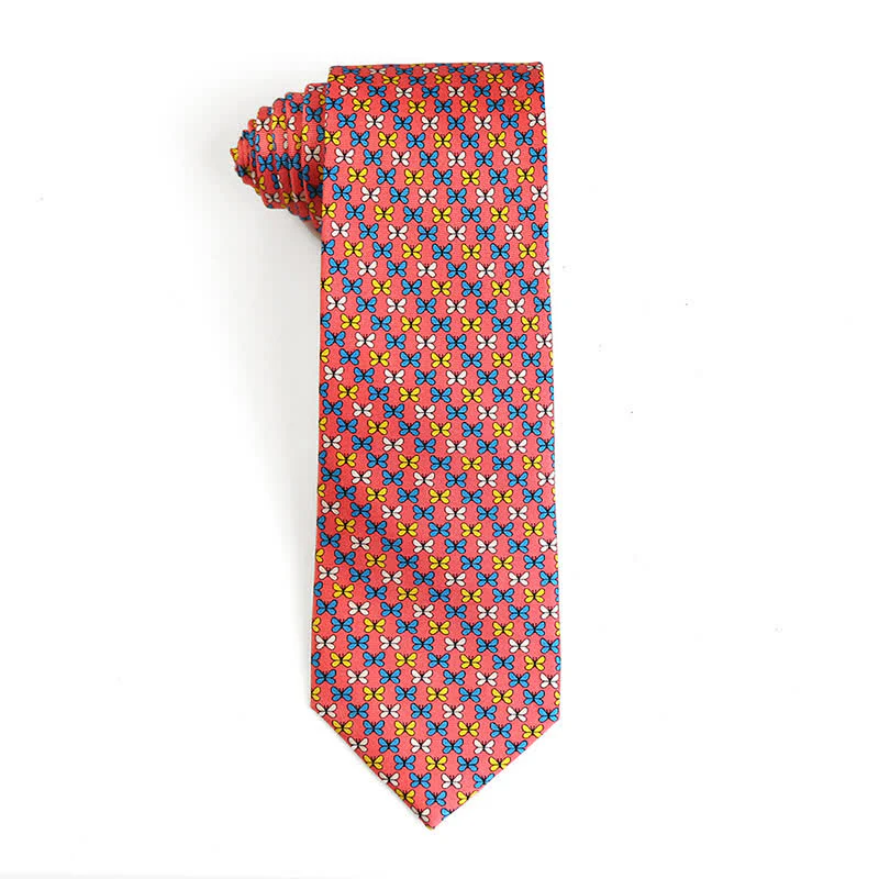 Men's Dancing Animal Motifs Pure Silk Necktie - Image 5