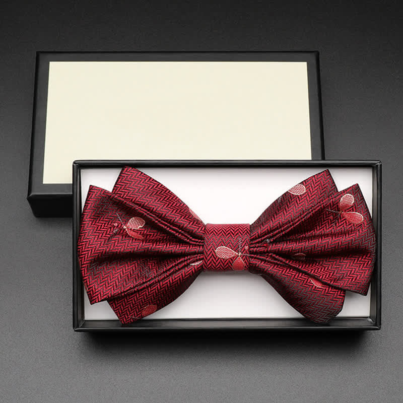 Men's Deluxe Burgundy Tennis Racquet Bow Tie - Image 3