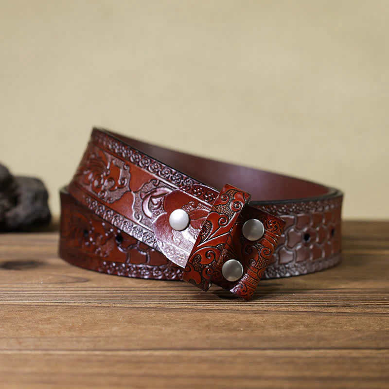 Men's DIY Animal Flying Eagle Buckle Leather Belt - Image 20
