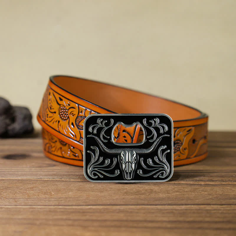 Men's DIY Opener Buckle Leather Belt - Image 15