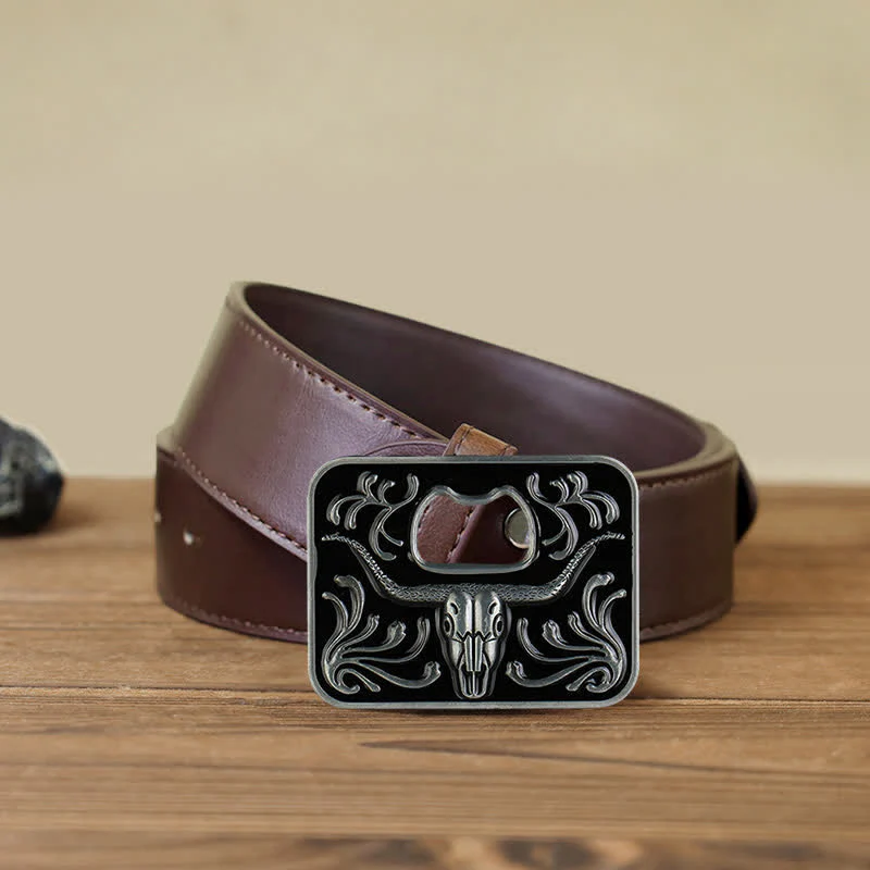 Men's DIY Opener Buckle Leather Belt - Image 7