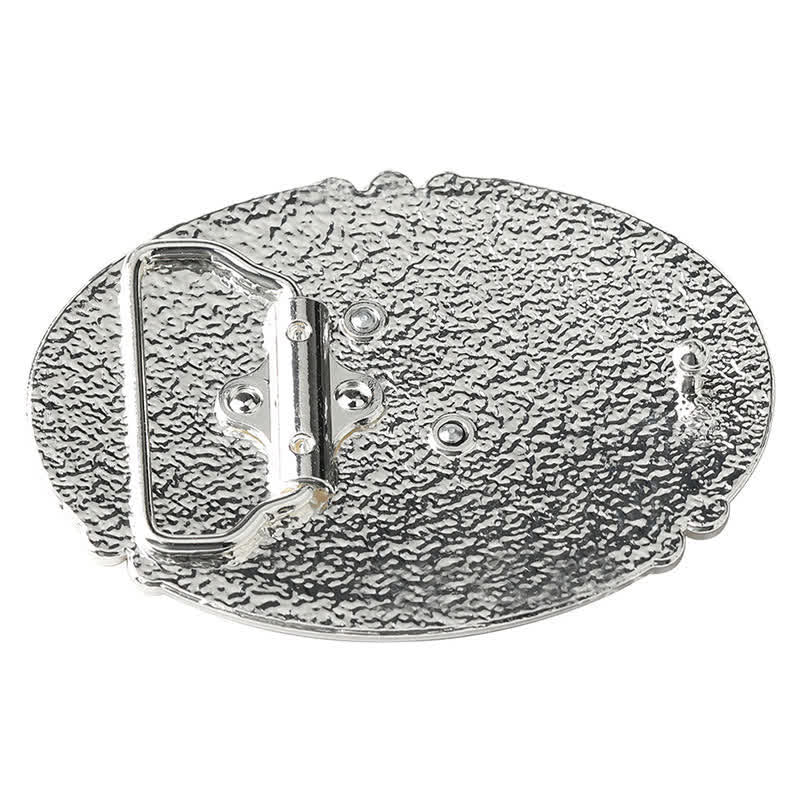 Men's DIY Bull Rider Two Tone Buckle Leather Belt - Image 2