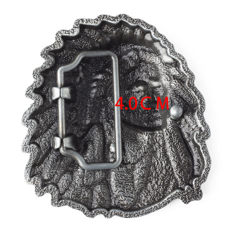 Men's DIY Colored Indian Chief Buckle Leather Belt - Image 2
