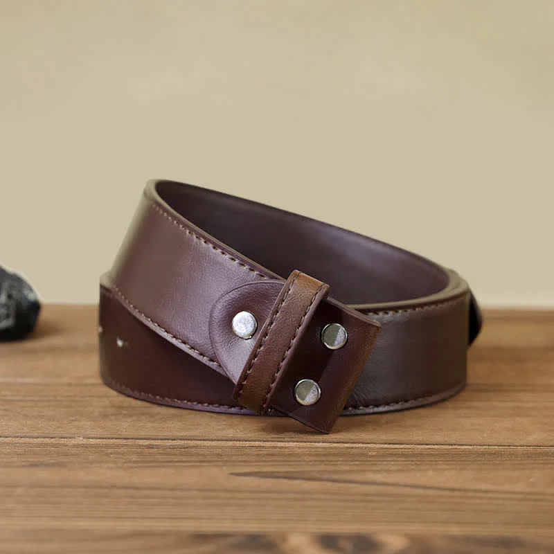 Men's DIY Cowboy Boots Buckle Leather Belt - Image 8