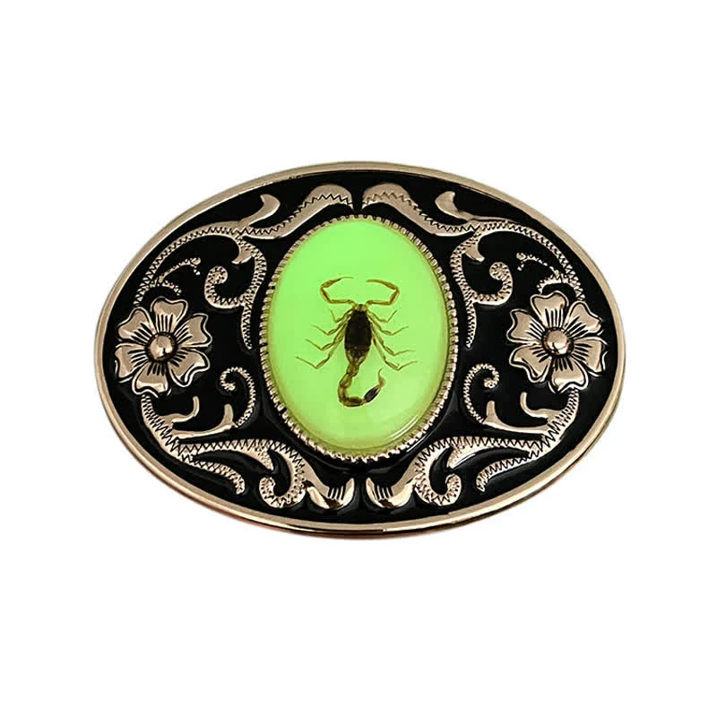 Men's DIY Decorative Luminous Scorpion Buckle Leather Belt - Image 2