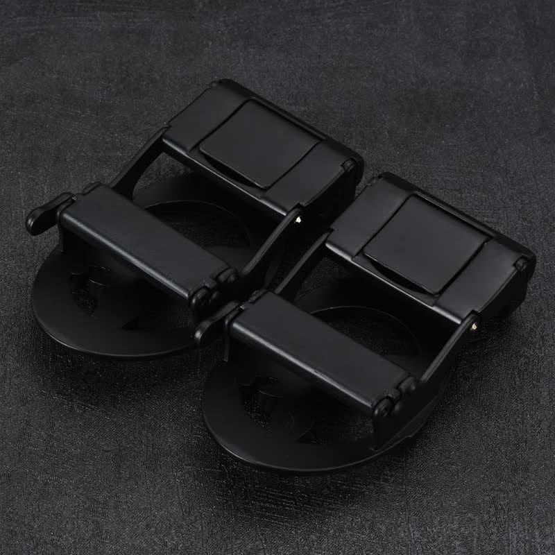 Men's DIY Eagle Black Hollow Automatic Buckle Leather Belt - Image 2