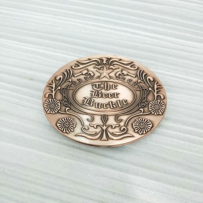Men's DIY Engrave Flower Creative Beer Holder Buckle Leather Belt - Image 20