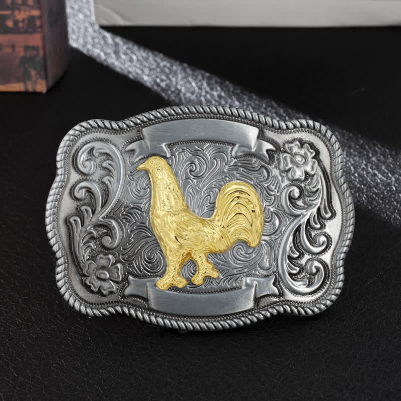 Men's DIY Gold Carving Animal Buckle Leather Belt - Image 47