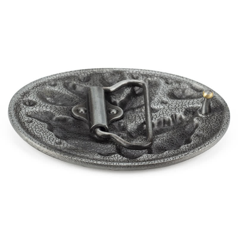 Men's DIY Horse Eagle Embossed Buckle Leather Belt - Image 2