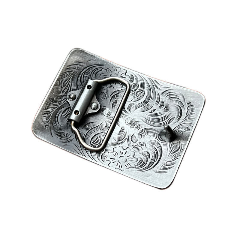 Men's DIY  Weatern Buckle Leather Belt - Image 2