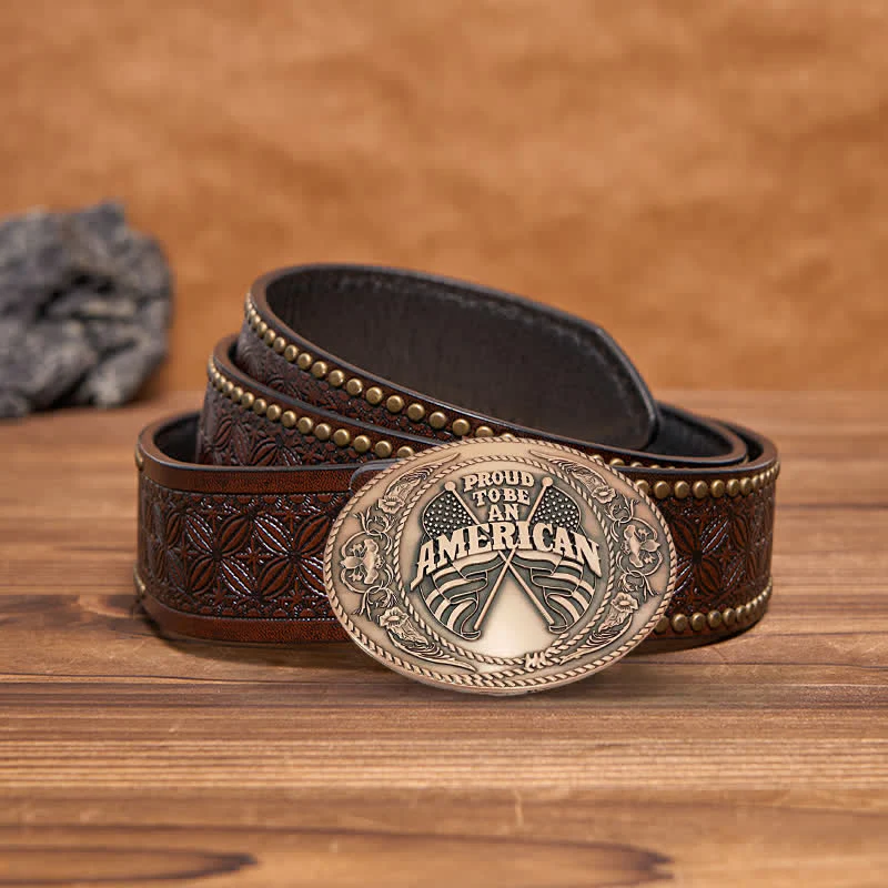 Men's DIY Dual American Flags Creative Beer Holder Buckle Leather Belt - Image 23