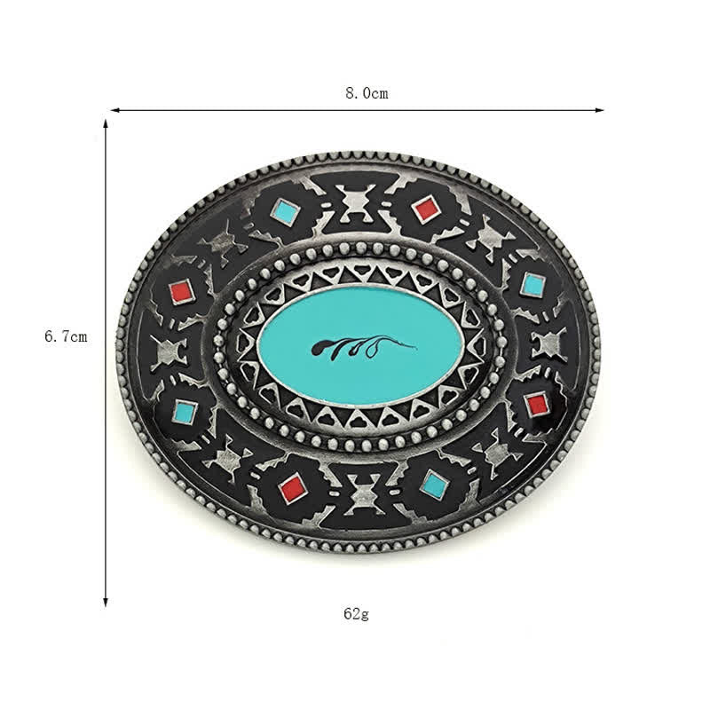 Men's DIY Western Colorul Enameled Leather Belt - Image 3