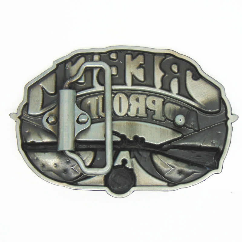 Men's DIY Western Flag Proud Buckle Leather Belt - Image 2