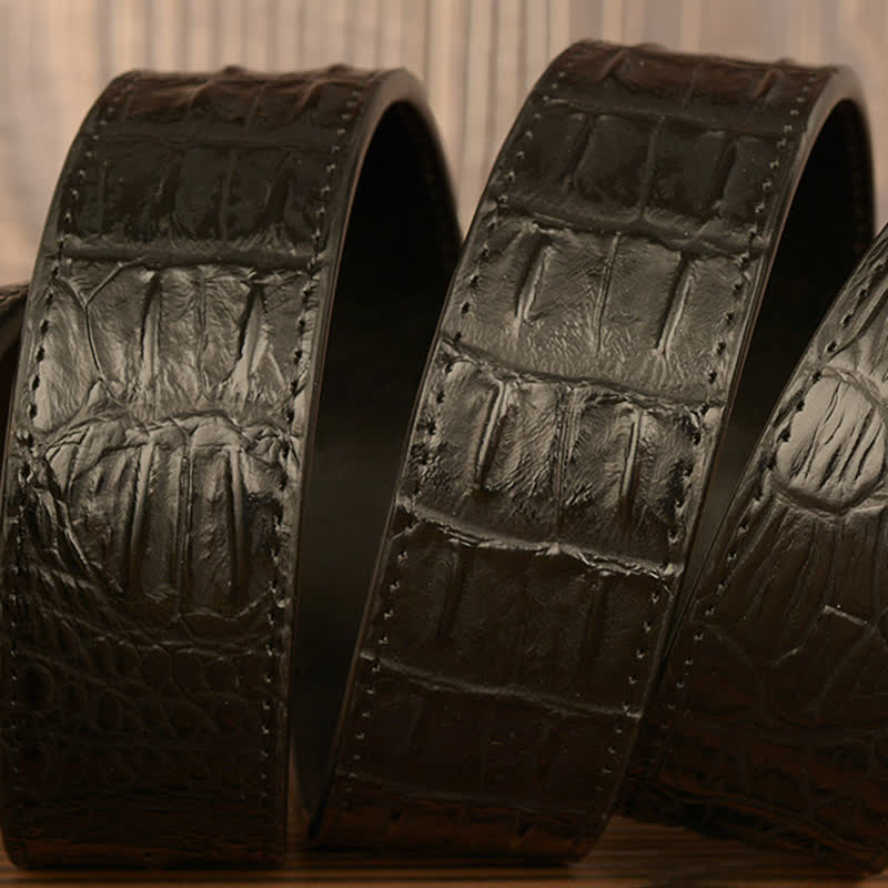 Men's Dragon Head Crocodile Pattern Leather Belt - Image 9