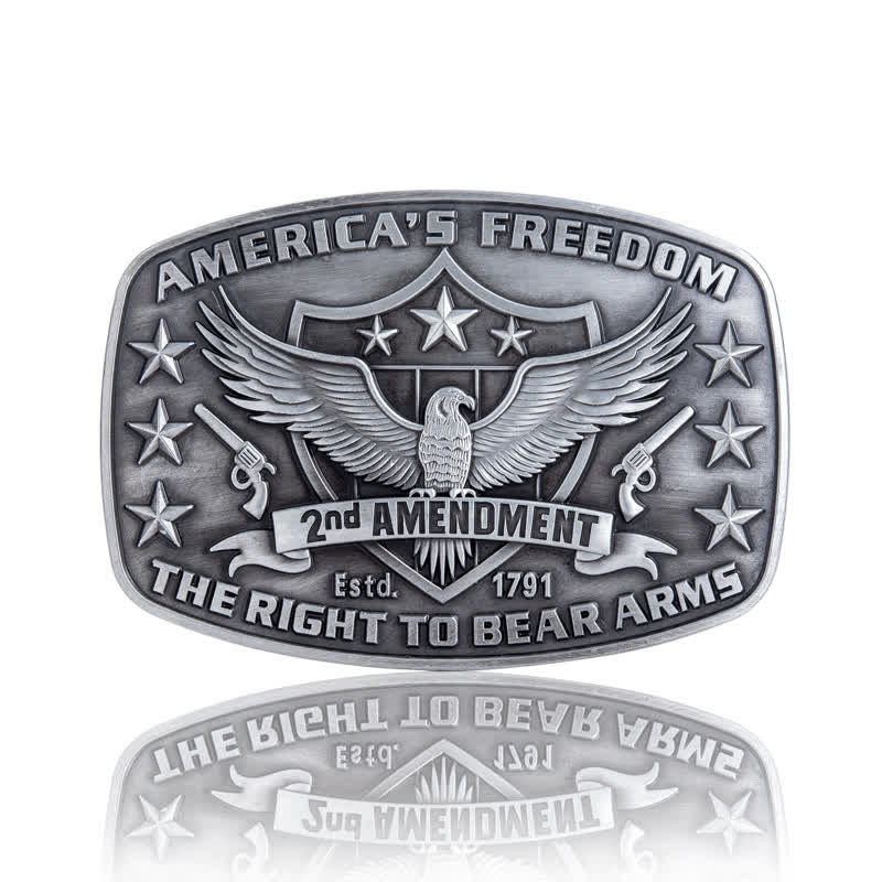 Men's DIY Eagle America's Freedom Buckle Leather Belt - Image 3